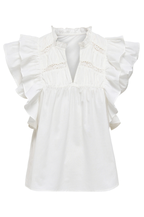 Only onlsunny life capsl frill top wvn n